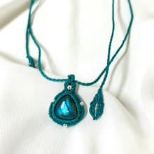 藍光拉長石/簡約款項鍊