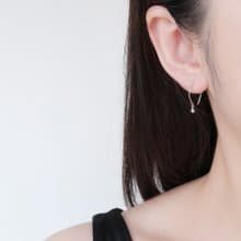 925純銀 迷你小珍珠 U型 耳環 一對