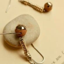 民俗風迷你擴香陶醫療鋼造型耳環