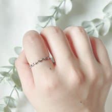 純銀紐紐波浪質感戒指 可調式戒指