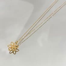 K18 GOLD 18金 花 フラワーモチーフ ペンダント40cm 18KN2 【SOLID GOLD】