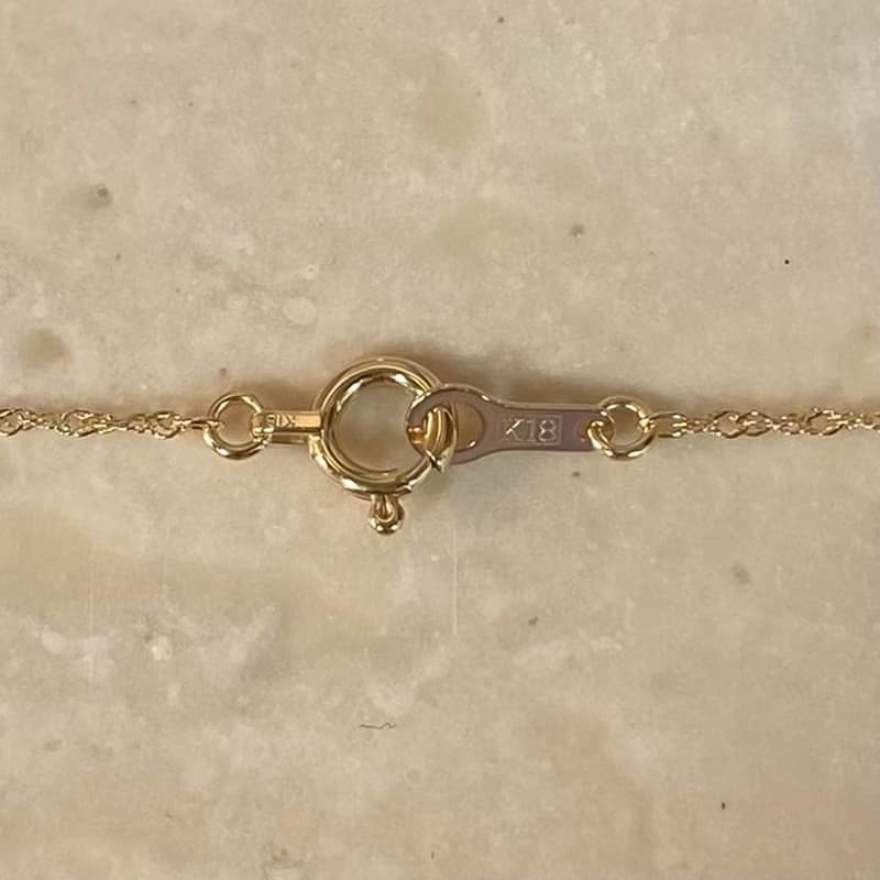 K18 GOLD 18金 花 フラワーモチーフ ペンダント40cm 18KN2 【SOLID GOLD】