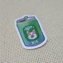 柯基啤酒-防水車貼-行李箱貼紙_防水貼紙