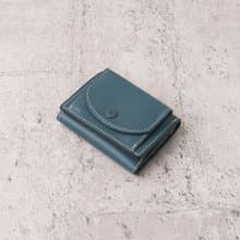 三折迷你短夾 Mini Tri-Fold wallet / 莫蘭迪藍