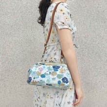 斜背口金包 女 手作 藍色花海 單肩背包 側背 隨身包 送禮