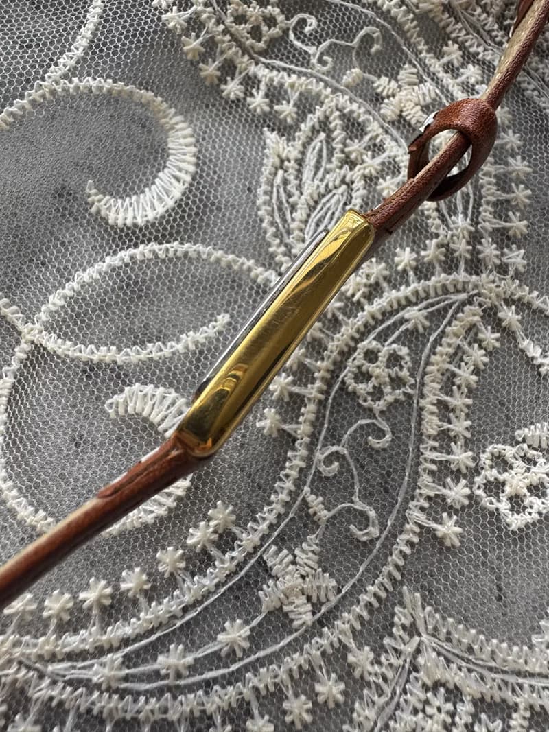 古董手錶 Lanvin 浪梵 法國製 長方形石英手鍊 皮革錶帶 男女適用