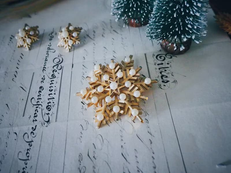 Trifari 雪花珍珠套組 胸針耳環－美國古董首飾 Vintage Jewelry