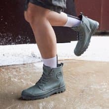 PALLADIUM COATED ZIP 金級皮革橘標拉鍊防水靴74069