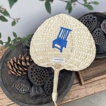 藍椅子 古早味棕葉扇 純手工編織 夏季驅蚊 清涼自然來