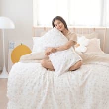 100%天然純棉40支紗床包 被套 鋪棉兩用被-台灣製床單/B282