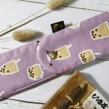 【Gi LAI】 6.5*26Cm環保雙層筷袋 餐具袋-台灣珍珠奶茶