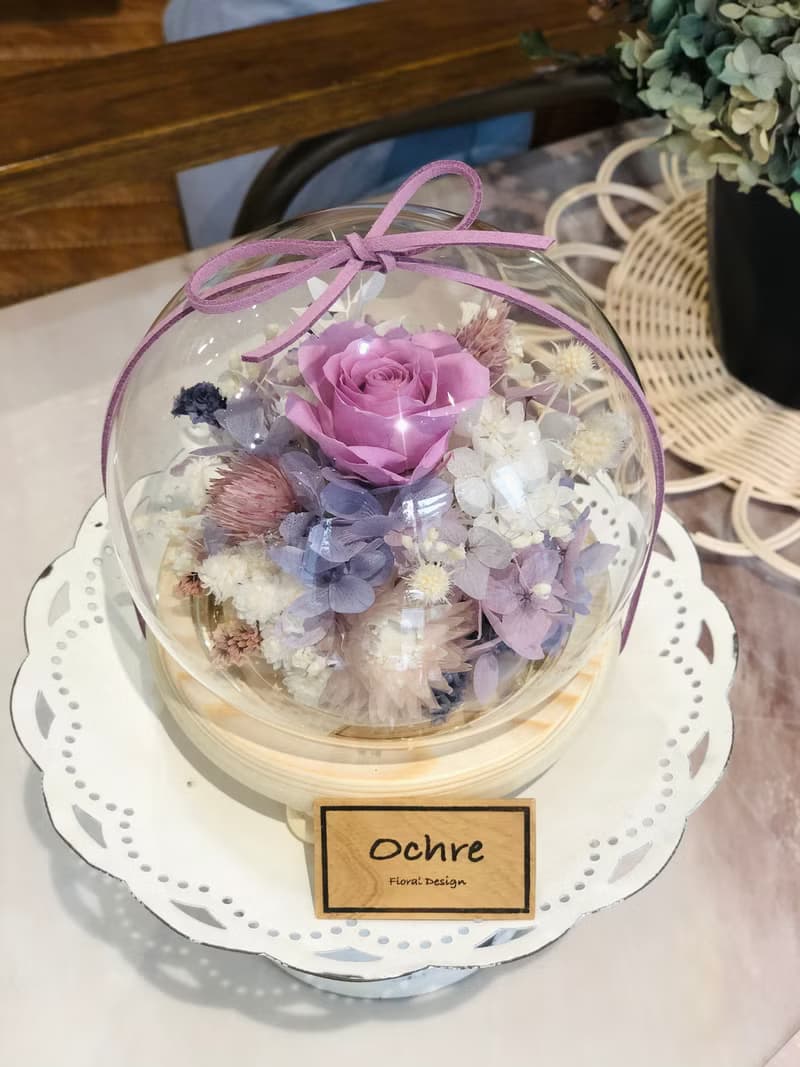 Ochre 各色系夢幻永生玫瑰玻璃燈球-小