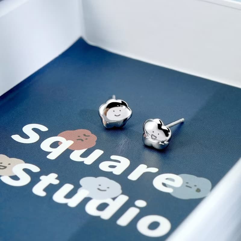 Square Studio方坊經典系列-喜怒哀樂純銀耳環組(可選角色)