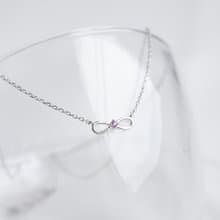 紫水晶925純銀無限設計項鍊