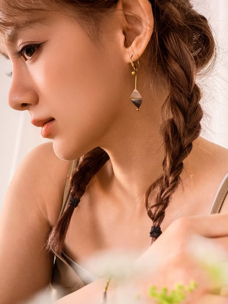 汐語系 | 珊步 - 渡假風 夏日 海灘 貝殼 黃銅 抗敏耳環