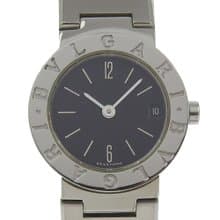 【日本直送】ブルガリ BVLGARI ブルガリブルガリ 腕時計 BB23SS SS クオーツ アナログ表示 黒文字盤 レディース【中古】