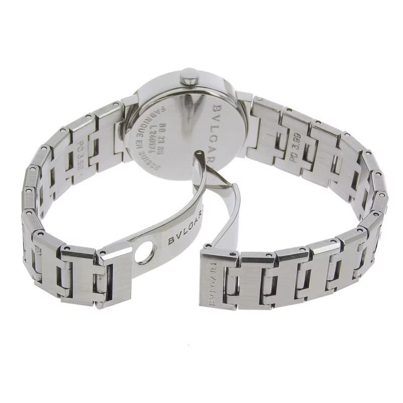【日本直送】ブルガリ BVLGARI ブルガリブルガリ 腕時計 BB23SS SS クオーツ アナログ表示 黒文字盤 レディース【中古】