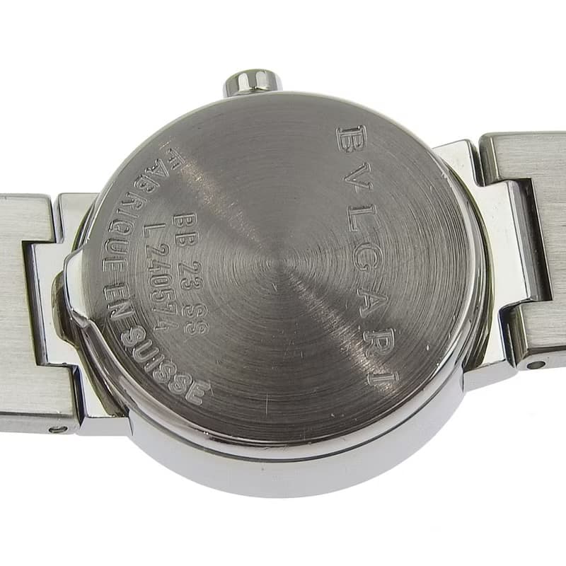 【日本直送】ブルガリ BVLGARI ブルガリブルガリ 腕時計 BB23SS SS クオーツ アナログ表示 黒文字盤 レディース【中古】