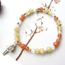 鈦晶 白水晶 太陽石 925純銀飾【招財貓貓】財運滾滾來