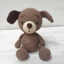Hand Crochet Funny Dog Stuffed Toys Animals Knit Amigurumi Gift
