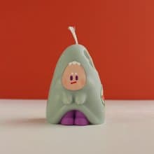 灰色卜卜鯊  手作香氛蠟燭 沈香琥珀香味