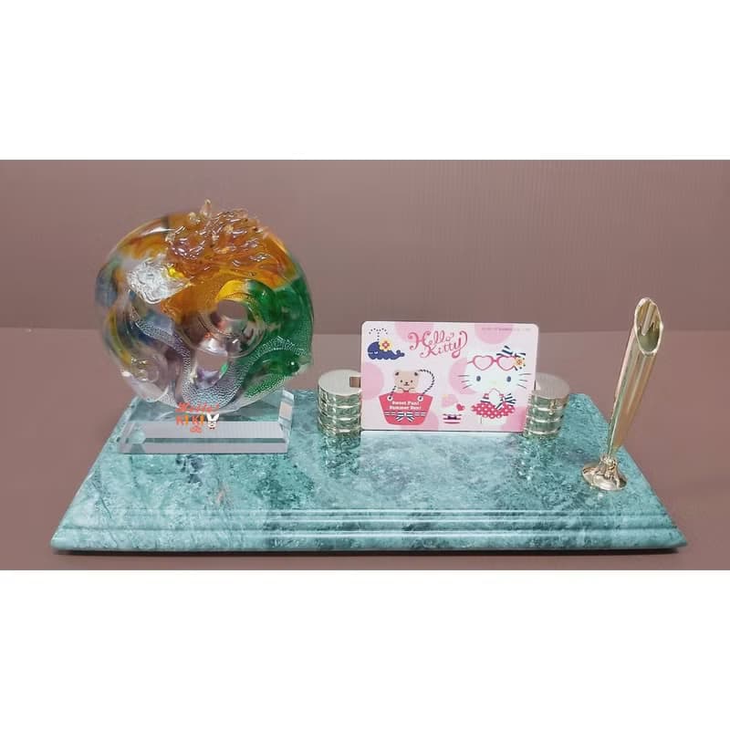 琉璃大理石 名片座 祥龍獻瑞 升遷禮物 退休送禮 開幕賀禮 退伍