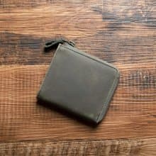 TIDYmini 短皮夾 外卡夾 整齊收納 YKK製拉鍊 橄欖色