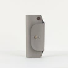 皮革鑰匙包/鑰匙圈 -- 大象灰