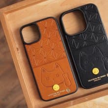 招財貓iPhone皮革手機殼