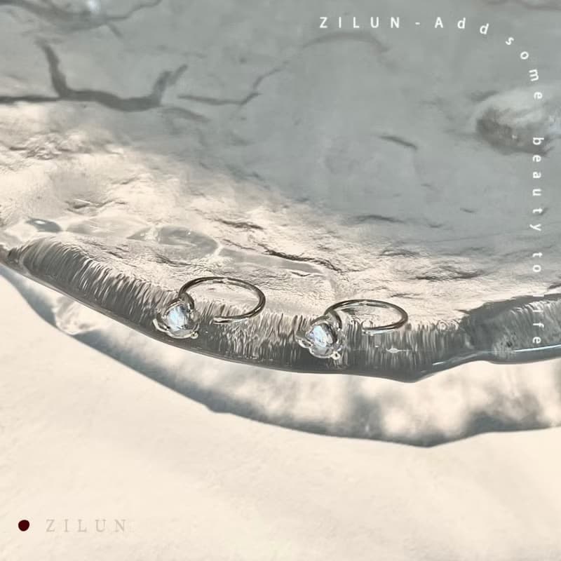 |簡約|耳尖上的糖霜 • 微鑲 • 耳針 • 925silver