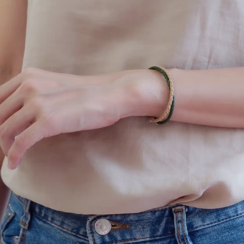 3mm 皮革編織手環 1 入【多色可選】