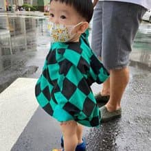 雙面斗篷(內裡改綠色)-手作 無毒 外套  嬰兒 童裝披風 嬰兒 禮盒