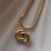 Christian Dior ディオール CDロゴ ネックレス ゴールド ヴィンテージ