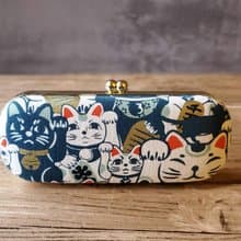 吉祥 招財貓 眼鏡盒 口金盒 筆盒 口金眼鏡盒 貓咪