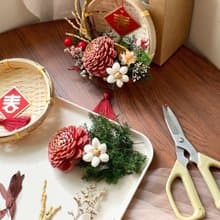 【DIY材料包】春暖花開乾燥花米篩 附影片 乾燥花材料包 新春米篩