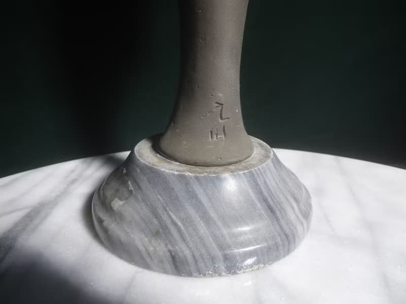 【老時光 OLD-TIME】早期二手厚重銅製落款雕塑品擺飾品