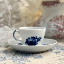 50220-絕美皇家哥本哈根Royal Copenhagen 8040藍花瓷杯碟組