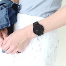 【PICONO】RGB 系列 輕薄黑色快拆式不鏽鋼網帶手錶 / RGB-6401