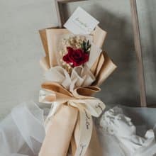 /小型永生花束/ 復古紅•想與你轟轟烈烈 永生花 情人節套組 生日