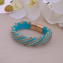 Bright Blue Crystal Bracelet Light Turquoise Rhinestones Bracelet 手鍊 手鍊 項鍊 女