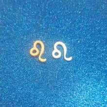 50 PCS WHITE GOLD LEO ZODIAC SIGN DÉCOR CRAFT CARD MAKING EMBELLISHMENT