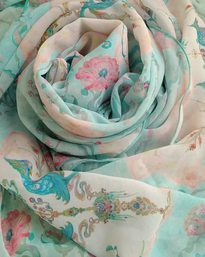【華羽飾夢】鸚鵡 絲巾