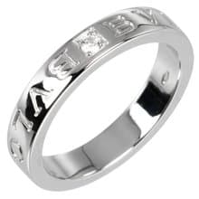 【日本直送】ブルガリ BVLGARI ビーゼロワン エッセンシャル 15.5号 指輪 K18WG ホワイトゴールド 1P ダイヤモンド 約6.95g【中古】