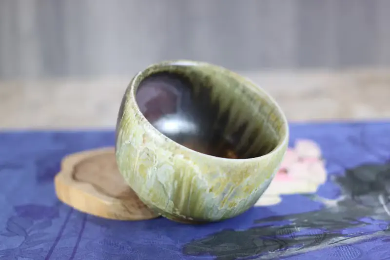 【送禮好物】天然結晶開片 柴燒茶碗 名家葉敏祥手作 150ml