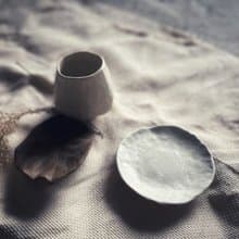 桌上的白瓷糖霜 / 午茶糖心碟 點心盤 - 微光款