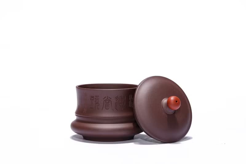 送禮紫砂壺茶壺鴻運當頭蓋杯宜興紫砂杯茶杯子手工藝黃龍山原礦紫