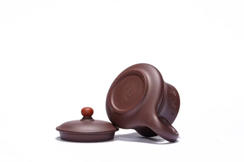 送禮紫砂壺茶壺鴻運當頭蓋杯宜興紫砂杯茶杯子手工藝黃龍山原礦紫
