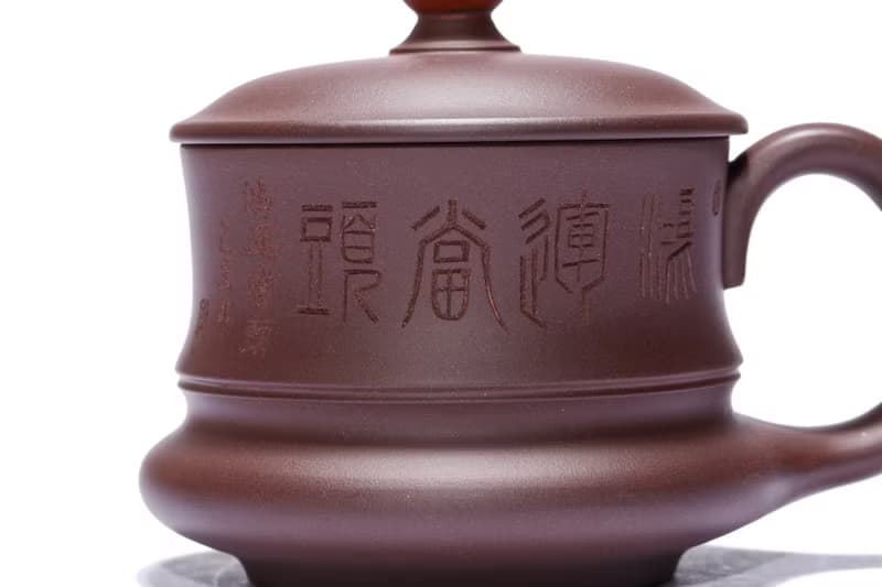送禮紫砂壺茶壺鴻運當頭蓋杯宜興紫砂杯茶杯子手工藝黃龍山原礦紫