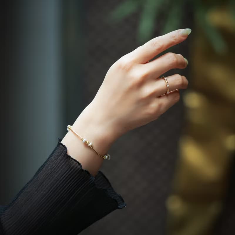 馬爾地夫假期 I 珍珠黃銅手鍊 C1713