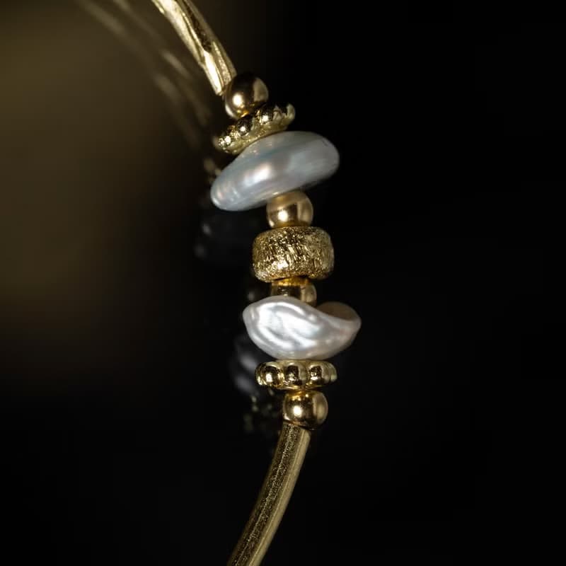 馬爾地夫假期 I 珍珠黃銅手鍊 C1713